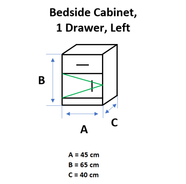 Bedside Cabinet, Left