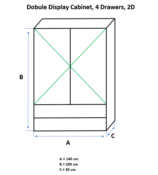 Double Display Cabinet